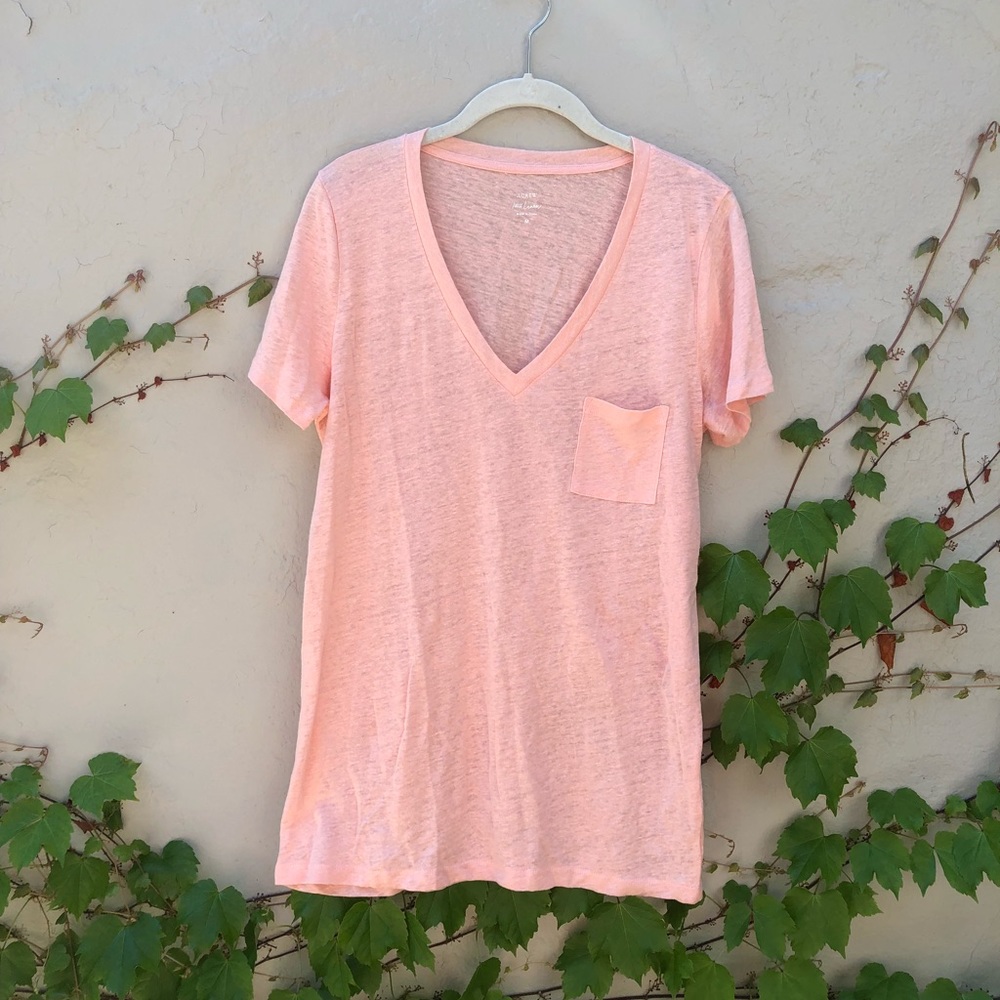 J. Crew Salmon V-Neck